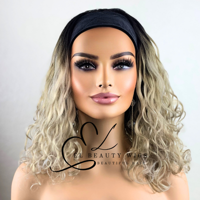 Mallory - 14" Human Hair Blend Headband WIG