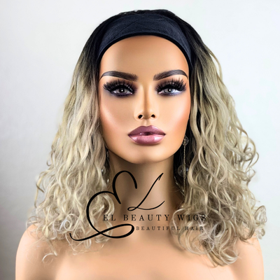 Mallory - 14" Human Hair Blend Headband WIG