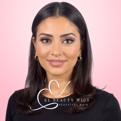 WIG | HALF-WIG | Dark Brown Wig | Brown Wig with Red Highlights | Natural-Looking Wig for Women | Easy Wear Synthetic Wig