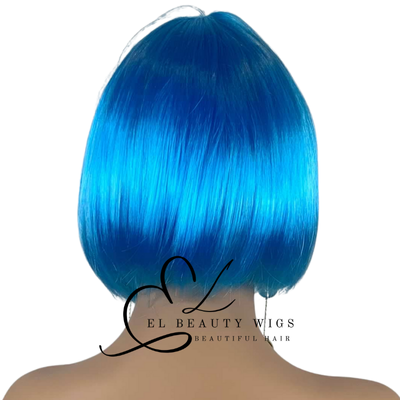 WIG | Blue Wig | Costume Wig | Natural-Looking Wig for Women | Easy Wear Synthetic Wig