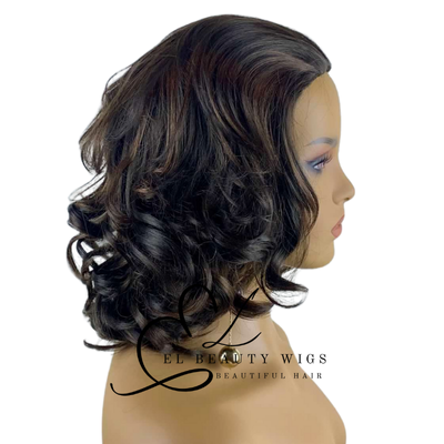 WIG | HALF-WIG | Brown Wig | Headband Wig | Natural-Looking Wig for Women | Easy Wear Synthetic Wig