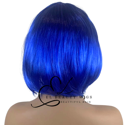 WIG | Blue Wig | Costume Wig | Natural-Looking Wig for Women | Easy Wear Synthetic Wig