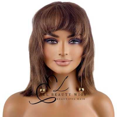 WIG | Golden Brown Wig | Brown Wig | Natural-Looking Wig for Women | Easy Wear Synthetic Wig