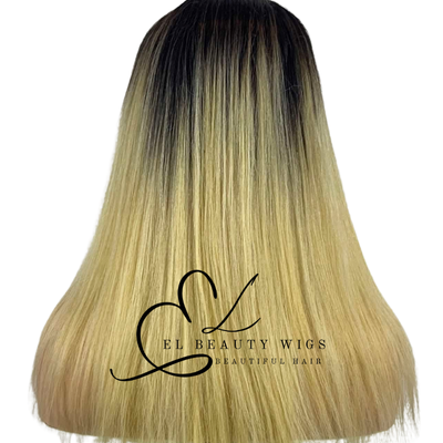 WIG | Golden Blonde Wig | Natural-Looking Wig for Women | Lace Front Human Hair Blend Wig