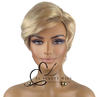 WIG | Blonde Wig | Short Blonde Wig | Natural-Looking Wig for Women | Easy Wear Synthetic Wig