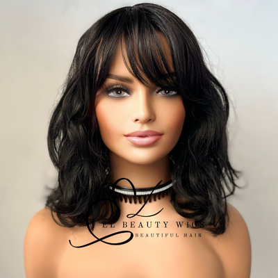 Atarah - 12" Human Hair Blend Full WIG