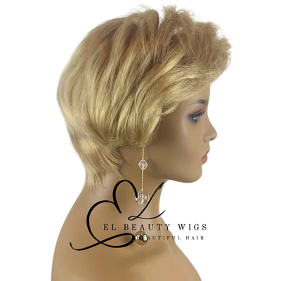 WIG | Blonde Wig | Short Blonde Wig | Natural-Looking Wig for Women | Easy Wear Synthetic Wig