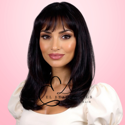 WIG | Black Wig | Long Black Wig | Costume Wig | Natural-Looking Wig for Women | Easy Wear Synthetic Wig