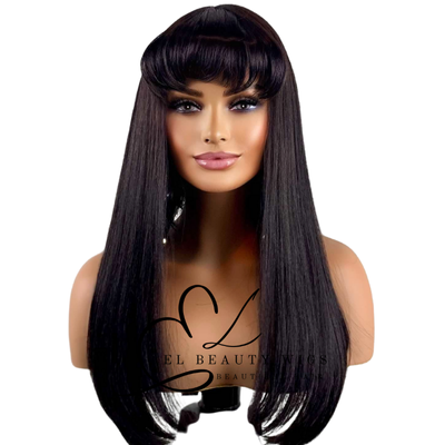 WIG | Black Wig | Long Black Wig | Costume Wig | Natural-Looking Wig for Women | Easy Wear Synthetic Wig