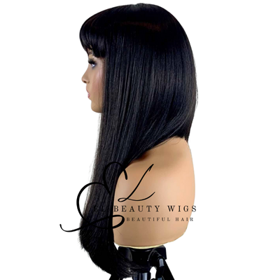 WIG | Black Wig | Long Black Wig | Costume Wig | Natural-Looking Wig for Women | Easy Wear Synthetic Wig
