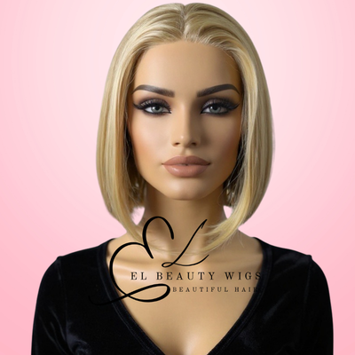 WIG | Blonde Wig | Natural-Looking Wig for Women | Lace Front Human Hair Blend Wig