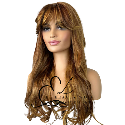 WIG | Red Wig | Long Wig | Ginger Wig | Natural-Looking Wig for Women | Easy Wear Synthetic Wig