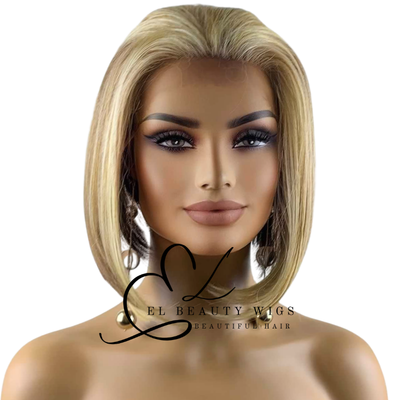 WIG | Blonde Wig | Natural-Looking Wig for Women | Lace Front Human Hair Blend Wig