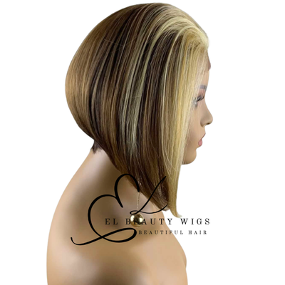 WIG | Blonde Wig | Natural-Looking Wig for Women | Lace Front Human Hair Blend Wig