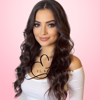 WIG | Brown Wig | Long Curly Wig | Natural-Looking Wig for Women | Easy Wear Synthetic Wig
