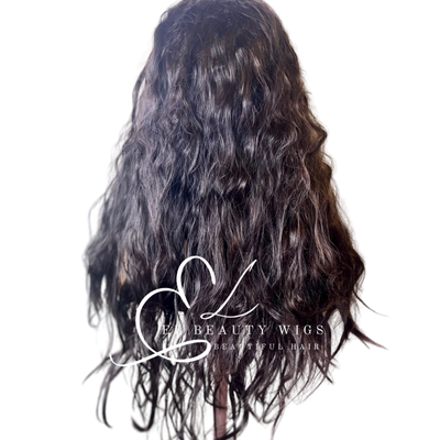 WIG | Brown Wig | Long Curly Wig | Natural-Looking Wig for Women | Easy Wear Synthetic Wig