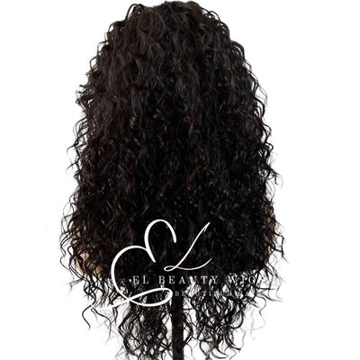 WIG | Black Wig | Natural-Looking Wig for Women | Lace Front Human Hair Blend Wig