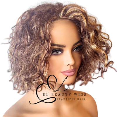 WIG | Cinnamon Spice Wig | Ginger Wig | Curly Wig | Natural-Looking Wig for Women | Easy Wear Synthetic Wig