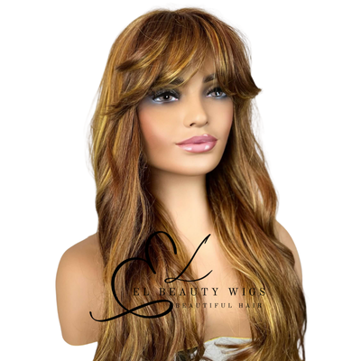WIG | Red Wig | Long Wig | Ginger Wig | Natural-Looking Wig for Women | Easy Wear Synthetic Wig