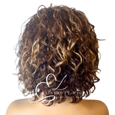 WIG | Cinnamon Spice Wig | Ginger Wig | Curly Wig | Natural-Looking Wig for Women | Easy Wear Synthetic Wig