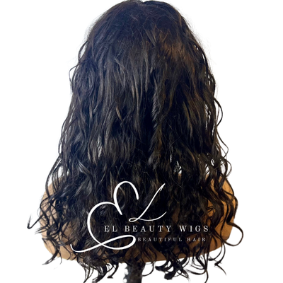 WIG | Black Wig | Curly Wig | Natural-Looking Wig for Women | Easy Wear Synthetic Wig