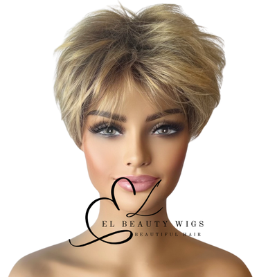 WIG | Blonde Wig | Short Blonde Wig | Natural-Looking Wig for Women | Easy Wear Synthetic Wig