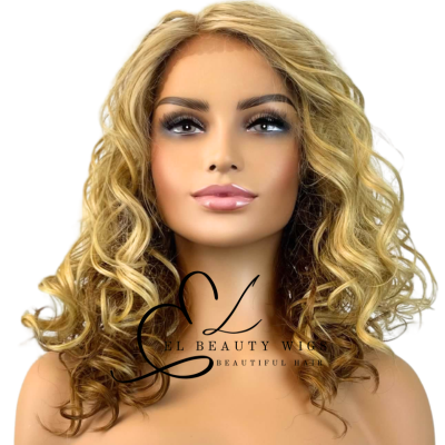 WIG | Blonde Wig | Natural-Looking Wig for Women | Lace Front Human Hair Blend Wig