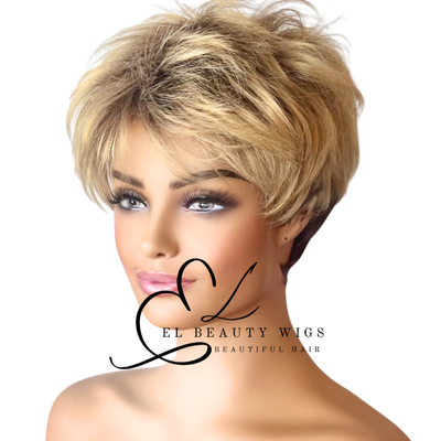 WIG | Blonde Wig | Short Blonde Wig | Natural-Looking Wig for Women | Easy Wear Synthetic Wig
