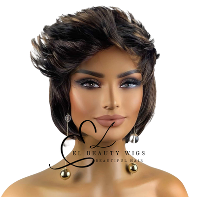 WIG | Brown Wig | Mullet Wig | Natural-Looking Wig for Women | Easy Wear Synthetic Wig