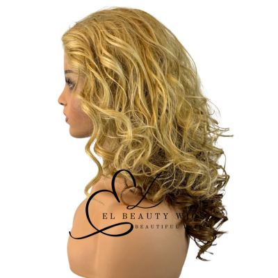 WIG | Blonde Wig | Natural-Looking Wig for Women | Lace Front Human Hair Blend Wig