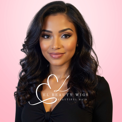 WIG | Black Wig | Long Black Wig | Curly Wig | Natural-Looking Wig for Women | Easy Wear Human Hair Blend Wig