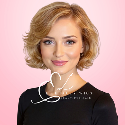 WIG | Blonde Wig | Short Blonde Wig | Natural-Looking Wig for Women | Easy Wear Synthetic Wig