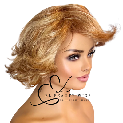 WIG | Blonde Wig | Short Blonde Wig | Natural-Looking Wig for Women | Easy Wear Synthetic Wig