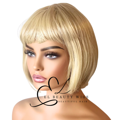 WIG | Blonde Wig | Short Blonde Wig | Natural-Looking Wig for Women | Easy Wear Synthetic Wig
