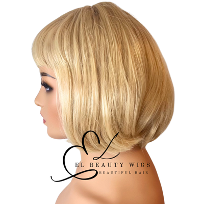 WIG | Blonde Wig | Short Blonde Wig | Natural-Looking Wig for Women | Easy Wear Synthetic Wig