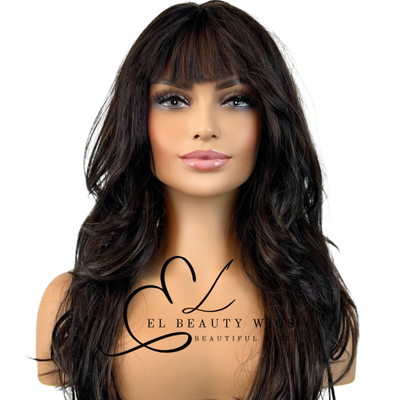 WIG | Black Wig | Long Black Wig | Natural-Looking Wig for Women | Easy Wear Synthetic Wig
