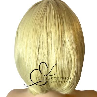 WIG | Blonde Wig | Short Blonde Wig | Natural-Looking Wig for Women | Easy Wear Synthetic Wig