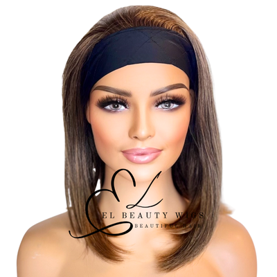 WIG | Golden Brown Wig | Headband Wig | Natural-Looking Wig for Women | Easy Wear Synthetic Wig