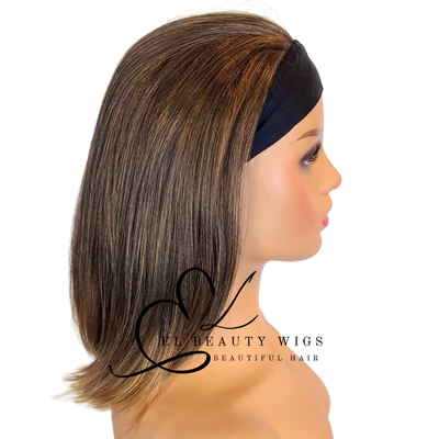 WIG | Golden Brown Wig | Headband Wig | Natural-Looking Wig for Women | Easy Wear Synthetic Wig