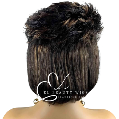 WIG | Brown Wig | Mullet Wig | Natural-Looking Wig for Women | Easy Wear Synthetic Wig