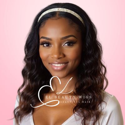 WIG | HALF-WIG | Black Wig | Ombre Wig | Long Wig for Women | Natural-Looking Wig for Women | Easy Wear Synthetic Wig