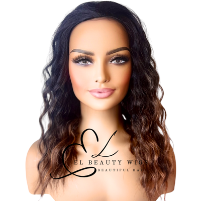 WIG | HALF-WIG | Black Wig | Ombre Wig | Long Wig for Women | Natural-Looking Wig for Women | Easy Wear Synthetic Wig