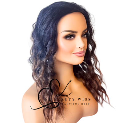 WIG | HALF-WIG | Black Wig | Ombre Wig | Long Wig for Women | Natural-Looking Wig for Women | Easy Wear Synthetic Wig