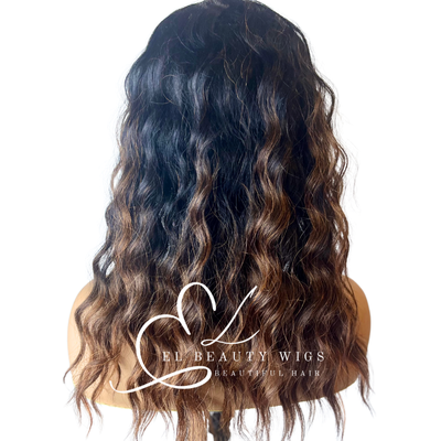 WIG | HALF-WIG | Black Wig | Ombre Wig | Long Wig for Women | Natural-Looking Wig for Women | Easy Wear Synthetic Wig