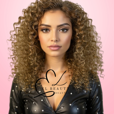 WIG | Rich Golden Blonde Wig | Natural-Looking Wig for Women | Lace Front Human Hair Blend Wig