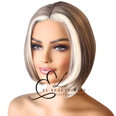 WIG | Blonde Wig | Short Blonde Wig | Natural-Looking Wig for Women | Easy Wear Synthetic Wig