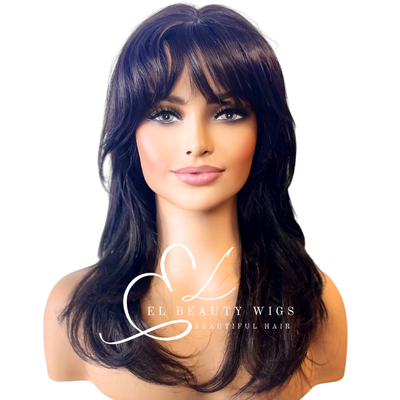 WIG | Black Wig | Long Black Wig | Natural-Looking Wig for Women | Easy Wear Synthetic Wig