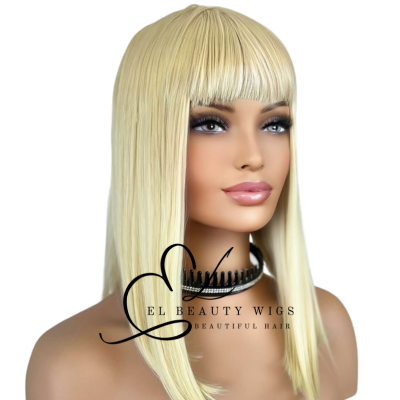 WIG | Light Blonde Wig | Natural-Looking Wig for Women | Easy Wear Human Hair Blend Wig