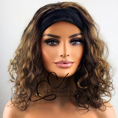 Phoebe - 14" Human Hair Blend Headband WIG