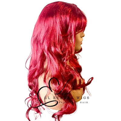 WIG | Red Wig | Costume Wig | Natural-Looking Wig for Women | Easy Wear Synthetic Wig
